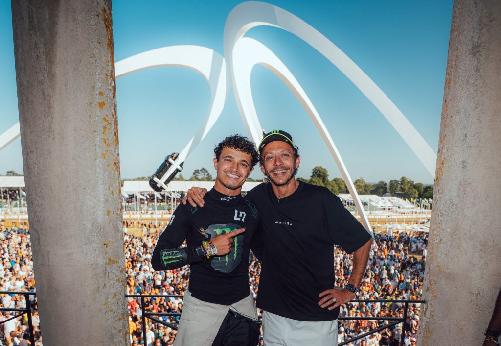 Lando Norris und Valentino Rossi