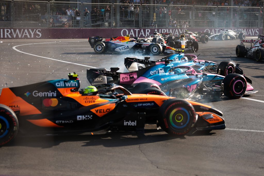 Unfall zwischen Franco Colapinto, Pierre Gasly und Lando Norris